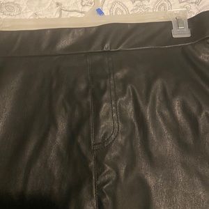 Black leather like pants new with tags size 24/26